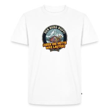 La montagne appelle - Après Ski Party - Équipe de ski - T-shirt Premium bio Homme - blanc - Devant - Nico (187cm)