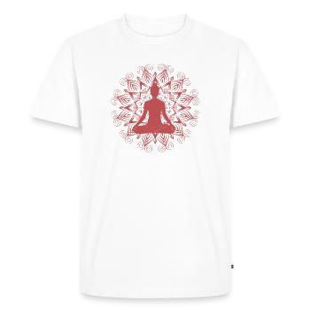 Retour à mon centre - T-shirt Premium bio Homme - blanc - Devant - Nico (187cm)