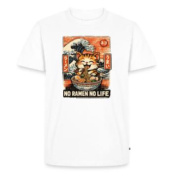 Ramen Nouilles Anime japonais Manga Kawaii - T-shirt Premium bio Homme - blanc - Devant - Nico (187cm)