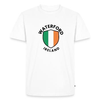 Waterford Ireland Shield - Men's Premium Organic T-Shirt - white - Front - Nico (187cm)