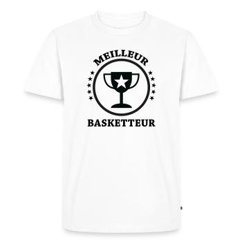 Best Basketball Player - Men's Premium Organic T-Shirt - white - Front - Nico (187cm)
