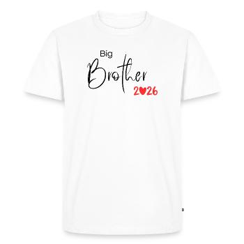 Big Brother 2026 – Fier Big Brother - T-shirt Premium bio Homme - blanc - Devant - Nico (187cm)
