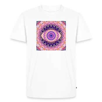 Mandala oculaire kaléidoscopique - T-shirt Premium bio Homme - blanc - Devant - Nico (187cm)
