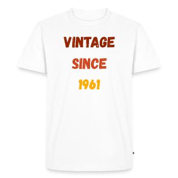 1961 Birthday - Vintage since 1961 - Men's Premium Organic T-Shirt - white - Front - Nico (187cm)