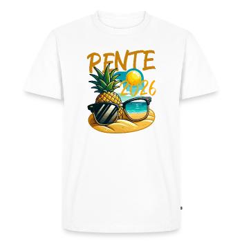 Retraite Retro Pineapple Beach 2026 - T-shirt Premium bio Homme - blanc - Devant - Nico (187cm)