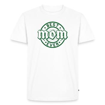 Best ever badge badge - Men's Premium Organic T-Shirt - white - Front - Nico (187cm)