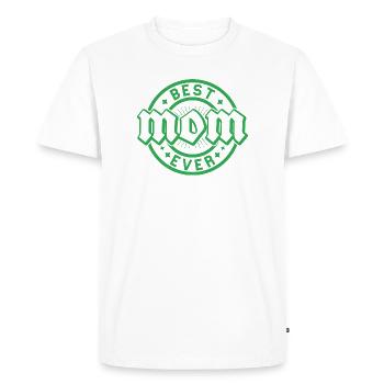 Best Forever Emblem with Hearts - Men's Premium Organic T-Shirt - white - Front - Nico (187cm)
