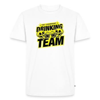 Drinking Team Skeleton Beer - Men's Premium Organic T-Shirt - white - Front - Nico (187cm)
