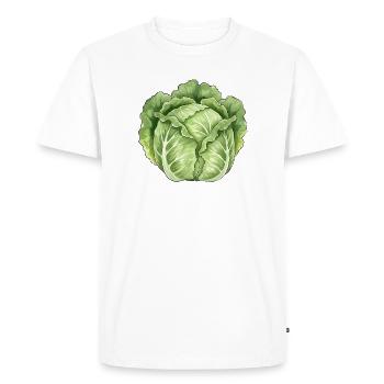 Art de feuilles de laitue - T-shirt Premium bio Homme - blanc - Devant - Nico (187cm)