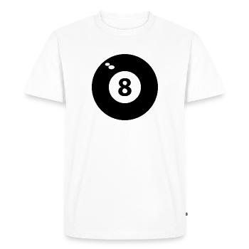 8 billiards noirs - T-shirt Premium bio Homme - blanc - Devant - Nico (187cm)