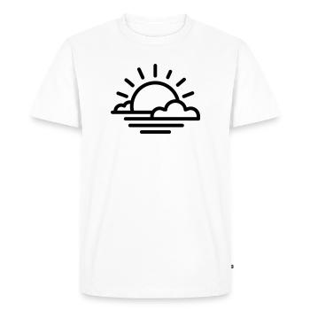 coucher de soleil - T-shirt Premium bio Homme - blanc - Devant - Nico (187cm)