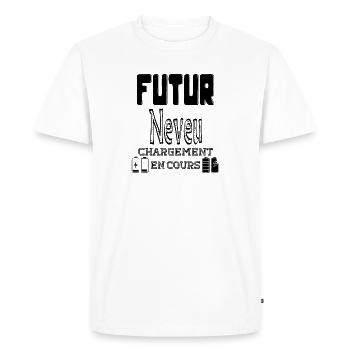 Futur Neveu Chargement En Cours - T-shirt Premium bio Homme - blanc - Devant - Nico (187cm)
