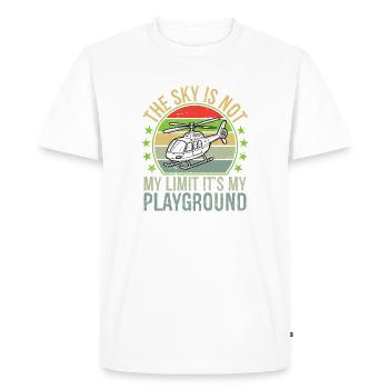 the sky is not my limit it's my playground - Men's Premium Organic T-Shirt - white - Front - Nico (187cm)
