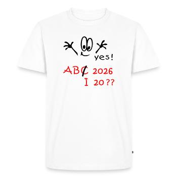 Back to school 2026 Abitur ? - Men's Premium Organic T-Shirt - white - Front - Nico (187cm)