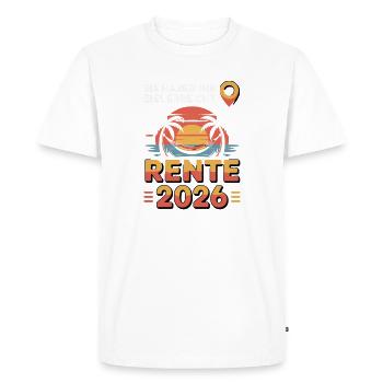 Retraite des pensionnés 2026 Homme & Femme - T-shirt Premium bio Homme - blanc - Devant - Nico (187cm)