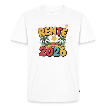 Retraite des pensionnés 2026 Homme & Femme - T-shirt Premium bio Homme - blanc - Devant - Nico (187cm)