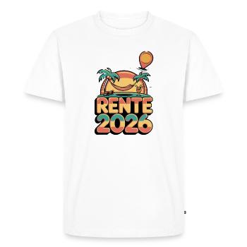 Pension Pensioner Retirement 2026 Man & Woman - Men's Premium Organic T-Shirt - white - Front - Nico (187cm)