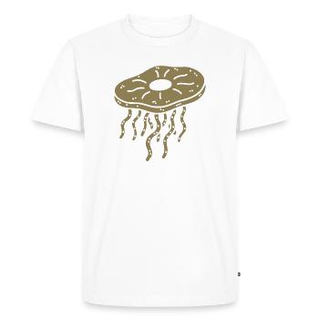 Minimalist Kombucha SCoby Tea Jellyfish - Men's Premium Organic T-Shirt - white - Front - Nico (187cm)