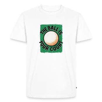 This ball is in your court - Ping Pong - T-shirt Premium bio Homme - blanc - Devant - Nico (187cm)
