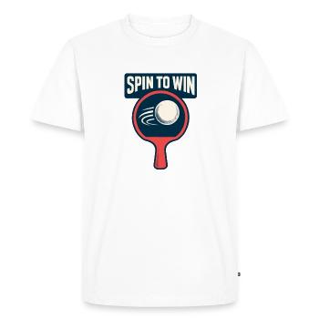 Spin to Win - Ping Pong - T-shirt Premium bio Homme - blanc - Devant - Nico (187cm)