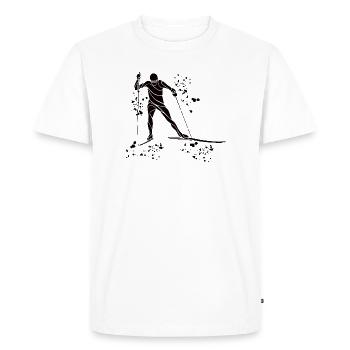 Ski de fond Ski de fond - T-shirt Premium bio Homme - blanc - Devant - Nico (187cm)