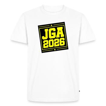 JGA 2026 - T-shirt Premium bio Homme - blanc - Devant - Nico (187cm)