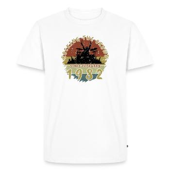 44th Birthday Rocking the crowd DRM 02/1982 - Men's Premium Organic T-Shirt - white - Front - Nico (187cm)