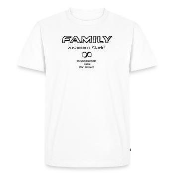 Pouvoir familial Infinity ! - T-shirt Premium bio Homme - blanc - Devant - Nico (187cm)