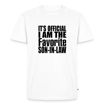 C’est officiel : je suis le gendre préféré - T-shirt Premium bio Homme - blanc - Devant - Nico (187cm)