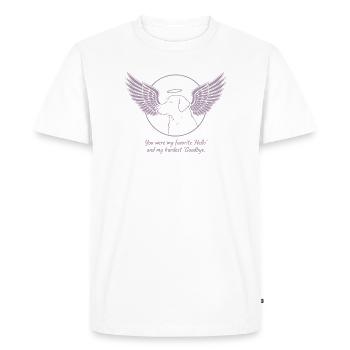 Ange labrador dans le paradis du chien en deuil Adieu - T-shirt Premium bio Homme - blanc - Devant - Nico (187cm)
