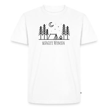 Wander Woman Randonnée Montagnes Wanderwoman - T-shirt Premium bio Homme - blanc - Devant - Nico (187cm)