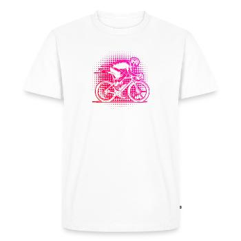 Vélo de route parfait pour tous les vélos de route - T-shirt Premium bio Homme - blanc - Devant - Nico (187cm)