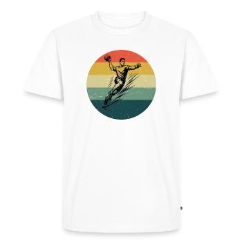 Style handball pour toutes les occasions masculines - T-shirt Premium bio Homme - blanc - Devant - Nico (187cm)