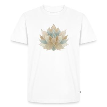Lotus zen, symbole de calme et d’équilibre - T-shirt Premium bio Homme - blanc - Devant - Nico (187cm)