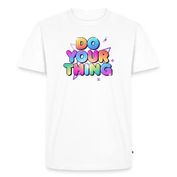 Do Your Thing Color Explosion - Men's Premium Organic T-Shirt - white - Front - Nico (187cm)