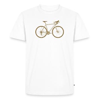 Vélo de route Silhouette Copper Tone - T-shirt Premium bio Homme - blanc - Devant - Nico (187cm)