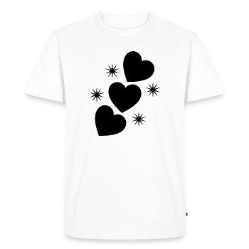 Cœurs & Stars - T-shirt Premium bio Homme - blanc - Devant - Nico (187cm)