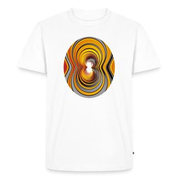 Tunnel de Tourbillon de Peinture - T-shirt Premium bio Homme - blanc - Devant - Nico (187cm)