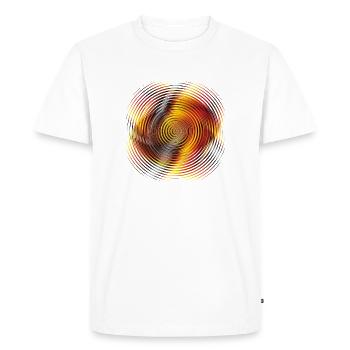 Spirale de couleur en tourbillon circulaire - T-shirt Premium bio Homme - blanc - Devant - Nico (187cm)
