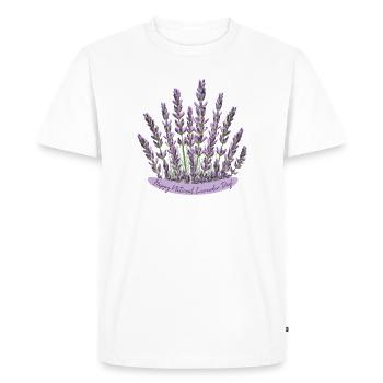 Bouquet de lavande pour la Journée nationale de la lavande - T-shirt Premium bio Homme - blanc - Devant - Nico (187cm)