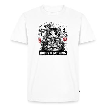 Katzen ramen: Noods or Nothing - Men's Premium Organic T-Shirt - white - Front - Nico (187cm)