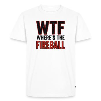 C’est quoi ce truc : Où est l’humour de la boule de feu - T-shirt Premium bio Homme - blanc - Devant - Nico (187cm)