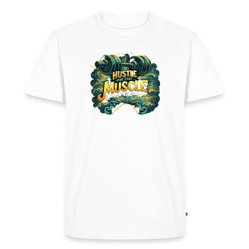 Effort pour la motivation de la salle de muscule Entraînement de fitness - T-shirt Premium bio Homme - blanc - Devant - Nico (187cm)