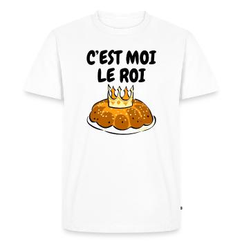 Humour Epiphany Cake It's Me The King - Men's Premium Organic T-Shirt - white - Front - Nico (187cm)