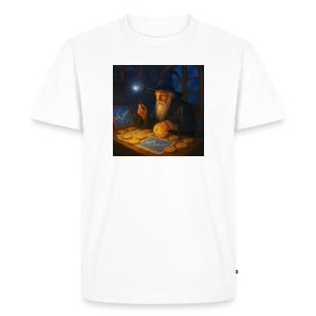 Le magicien des graphiques de marché des cryptomonnaies Wandalu Vuhs - T-shirt Premium bio Homme - blanc - Devant - Nico (187cm)