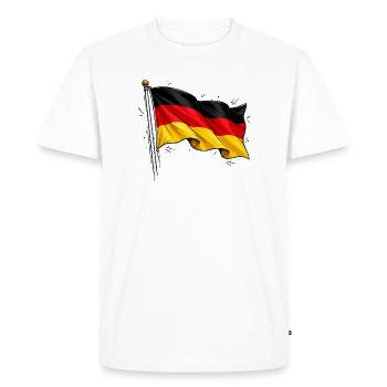 Drapeau allemand - T-shirt Premium bio Homme - blanc - Devant - Nico (187cm)