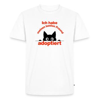 J’AI ADOPTÉ MA MEILLEURE AMIE ! - T-shirt Premium bio Homme - blanc - Devant - Nico (187cm)