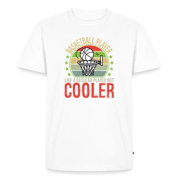 Joueur de basket comme un joueur normal mais plus cool - T-shirt Premium bio Homme - blanc - Devant - Nico (187cm)