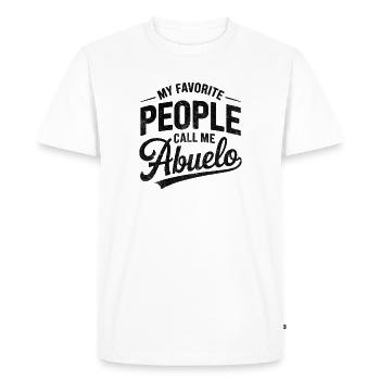 Mes personnes préférées m’appellent Abuelo - T-shirt Premium bio Homme - blanc - Devant - Nico (187cm)
