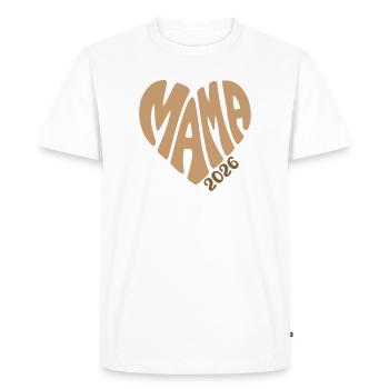 Maman 2026 - T-shirt Premium bio Homme - blanc - Devant - Nico (187cm)